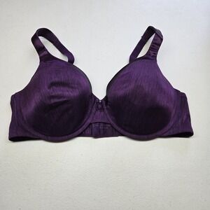 Vanity Fair Women Bra 40D Purple T Shirt Underwired Knit Strap 75338